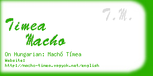 timea macho business card