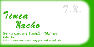 timea macho business card